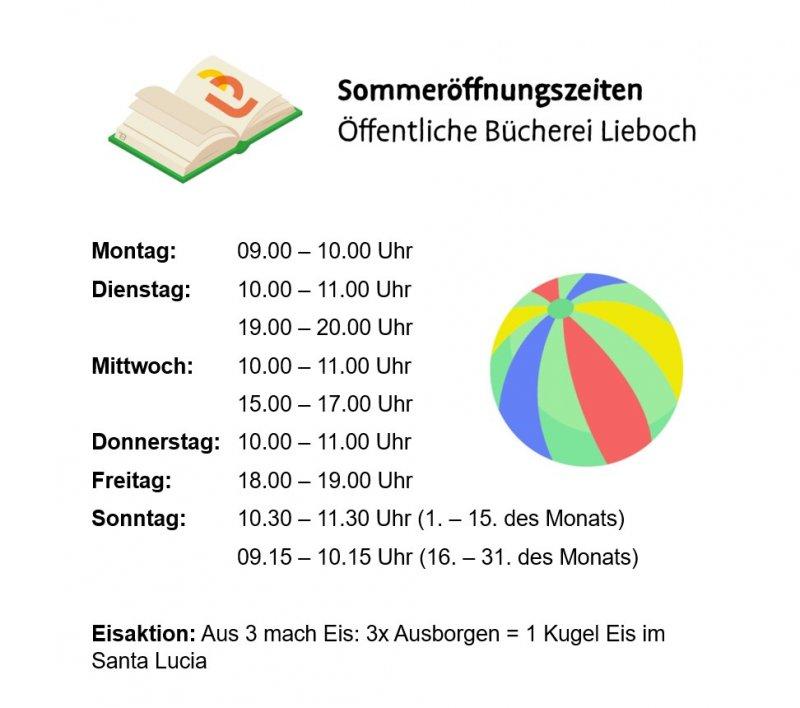 Grafik Sommeröffnungszeiten